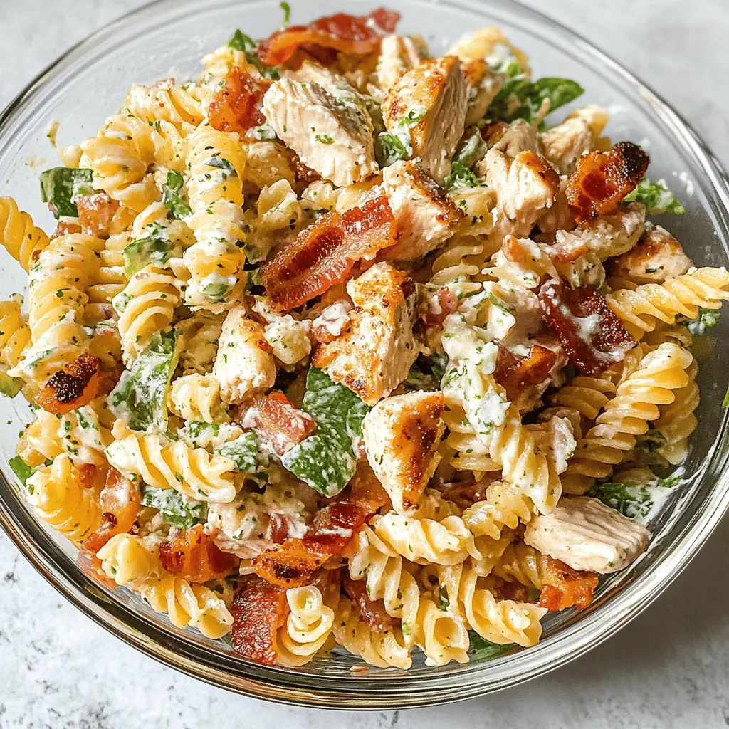 This Chicken Bacon Ranch Pasta Salad is a delightful blend of flavors, perfect for picnics or quick weeknight dinners! With tender chicken, crispy bacon, and rich ranch dressing, it's a crowd-pleaser that comes together quickly. Save this recipe for a refreshing and filling dish that'll impress your family or friends at your next gathering! Enjoy it chilled for any occasion!