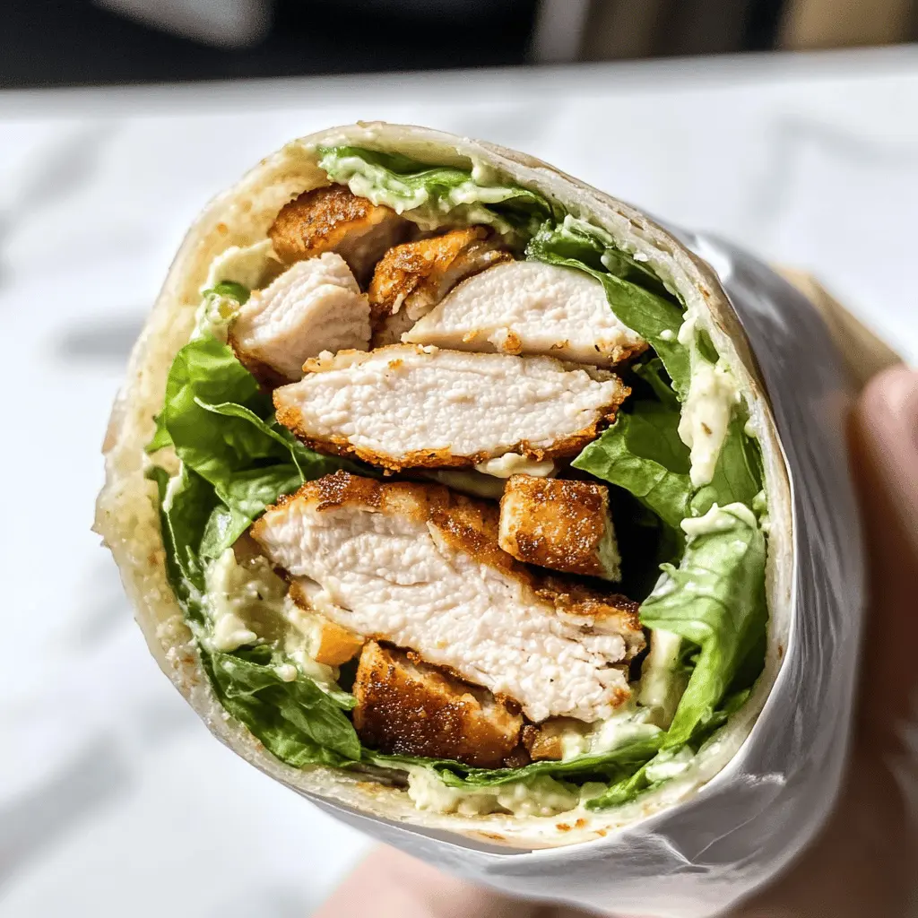 Looking for a quick and tasty meal? This Chicken Caesar Wrap combines tender grilled chicken, crisp romaine, and creamy Caesar dressing, all wrapped up in a soft tortilla. Perfect for lunch or a light dinner, you’ll love how easy it is to make and enjoy. Save this recipe for your next weeknight meal or picnic!