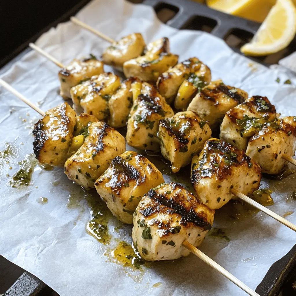 Revamp your barbecues with these Chicken Kabobs featuring a zesty ginger lemon marinade! Bursting with bold flavors, these skewers are perfect for summer gatherings or any casual dinner. Made with tender chicken and bright spices, they are quick to prepare and grill to perfection. Don't forget to save this recipe for your next get-together!