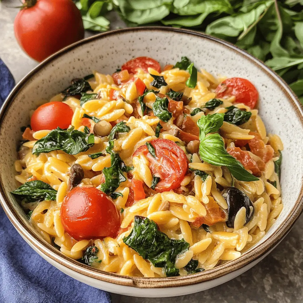 Creamy Vegan Tuscan Orzo is a delightful dish bursting with flavors! Made with fresh spinach, sun-dried tomatoes, and a rich coconut cream sauce, this recipe is a quick and comforting choice for dinner. Perfect for weeknight meals or special occasions, it's both comforting and plant-based. Don't forget to save this delicious recipe for your next cooking adventure!