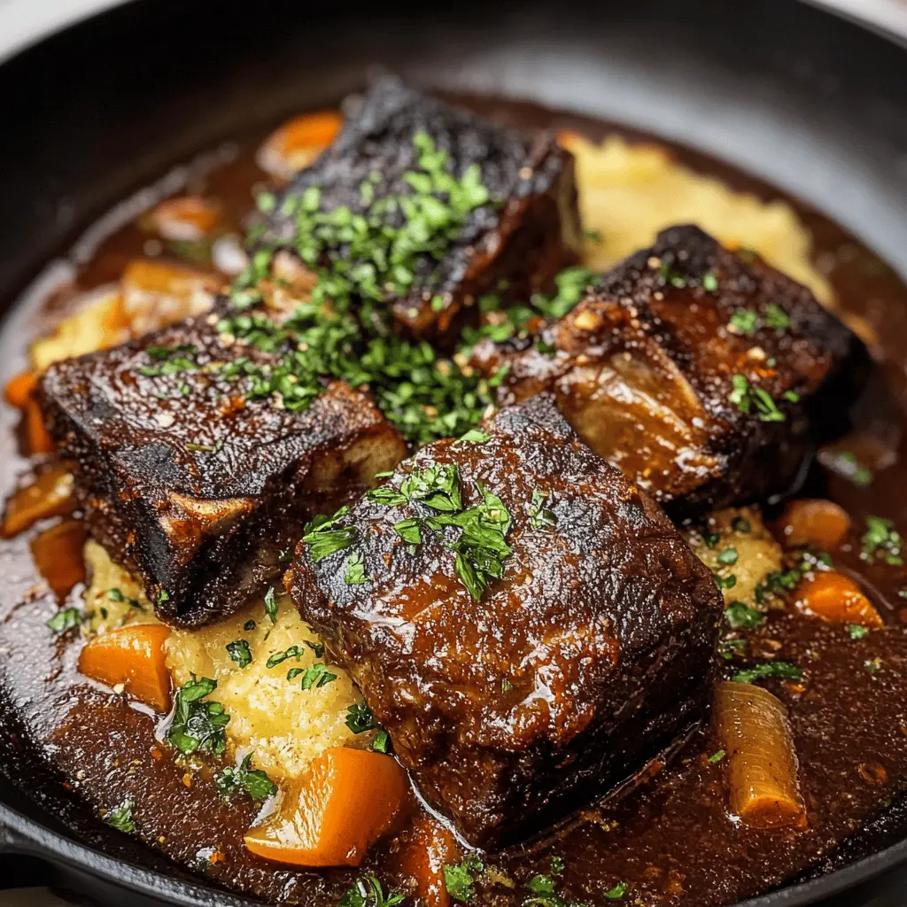 Get ready for a warm and comforting dish with these French Style Braised Short Ribs! Tender, flavorful, and infused with aromatic herbs, this recipe features rich beef that melts in your mouth. Perfect for family gatherings or special occasions, save this recipe to impress your guests with a taste of France at home!