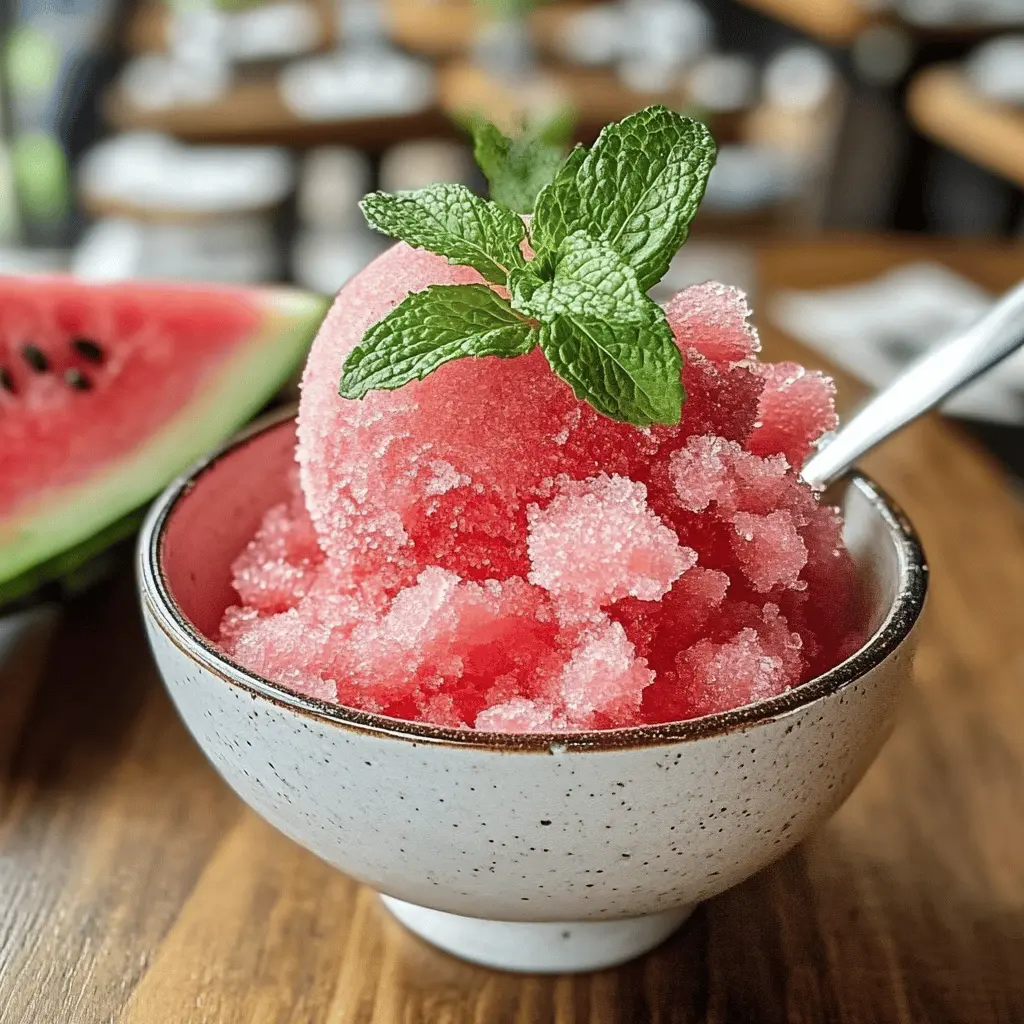 Beat the heat with this refreshing Fresh Mint Ice Cream paired perfectly with Salted Watermelon Granita! This delightful dessert combines the coolness of mint with the sweet and salty notes of watermelon, making it a unique treat for summer gatherings or a cozy night in. Save this delicious recipe for your next sunny day!