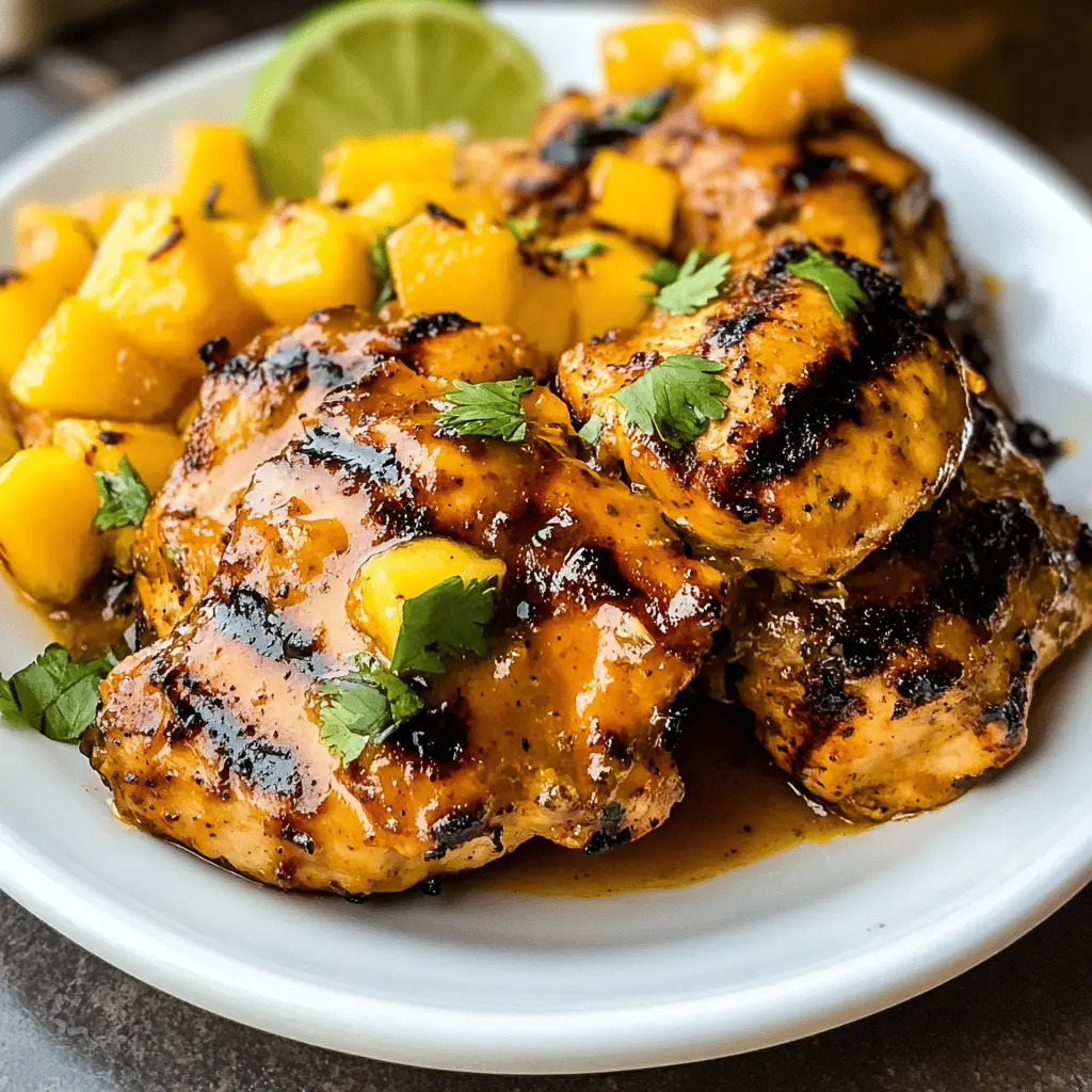 Juicy grilled chicken meets sweet, caramelized mango in this delightful recipe! Perfect for summer gatherings or a cozy dinner at home, this grilled mango chicken is packed with flavor and colors. It's easy to prepare and will impress your guests. Save this recipe for your next cookout or weeknight meal that everyone will love!