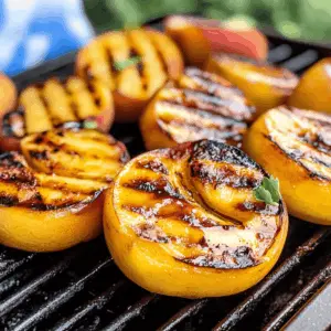 Sweet and juicy grilled peaches drizzled with honey are the perfect summer treat! This simple recipe highlights the natural flavors of ripe peaches, giving them a delightful caramelized touch. Perfect for a BBQ, a picnic, or a quick dessert at home. Save this delicious idea now and impress your friends with this easy, fresh dessert!