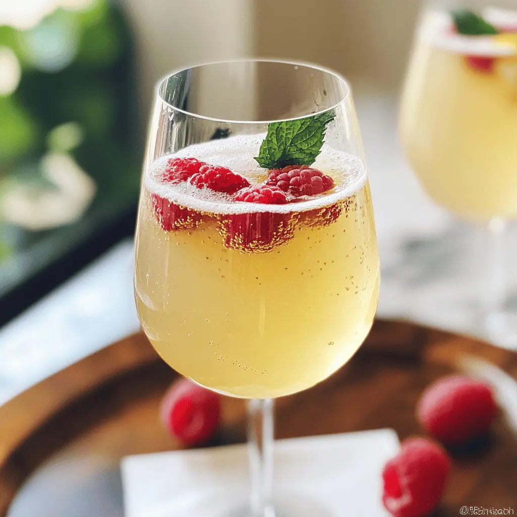 Easy Raspberry Limoncello Prosecco Cocktail Recipe