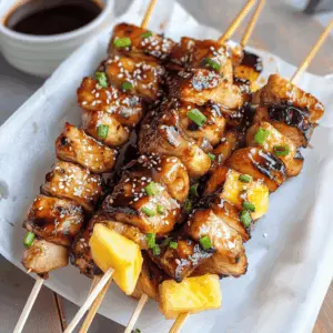 Fire up your grill for these delicious Teriyaki Chicken Pineapple Kabobs! Juicy chicken marinated in homemade teriyaki sauce combined with sweet pineapple chunks create a perfect balance of flavors. Ideal for summer barbecues or family dinners, these kabobs are easy to make and sure to be a hit. Save this recipe for your next outdoor gathering!