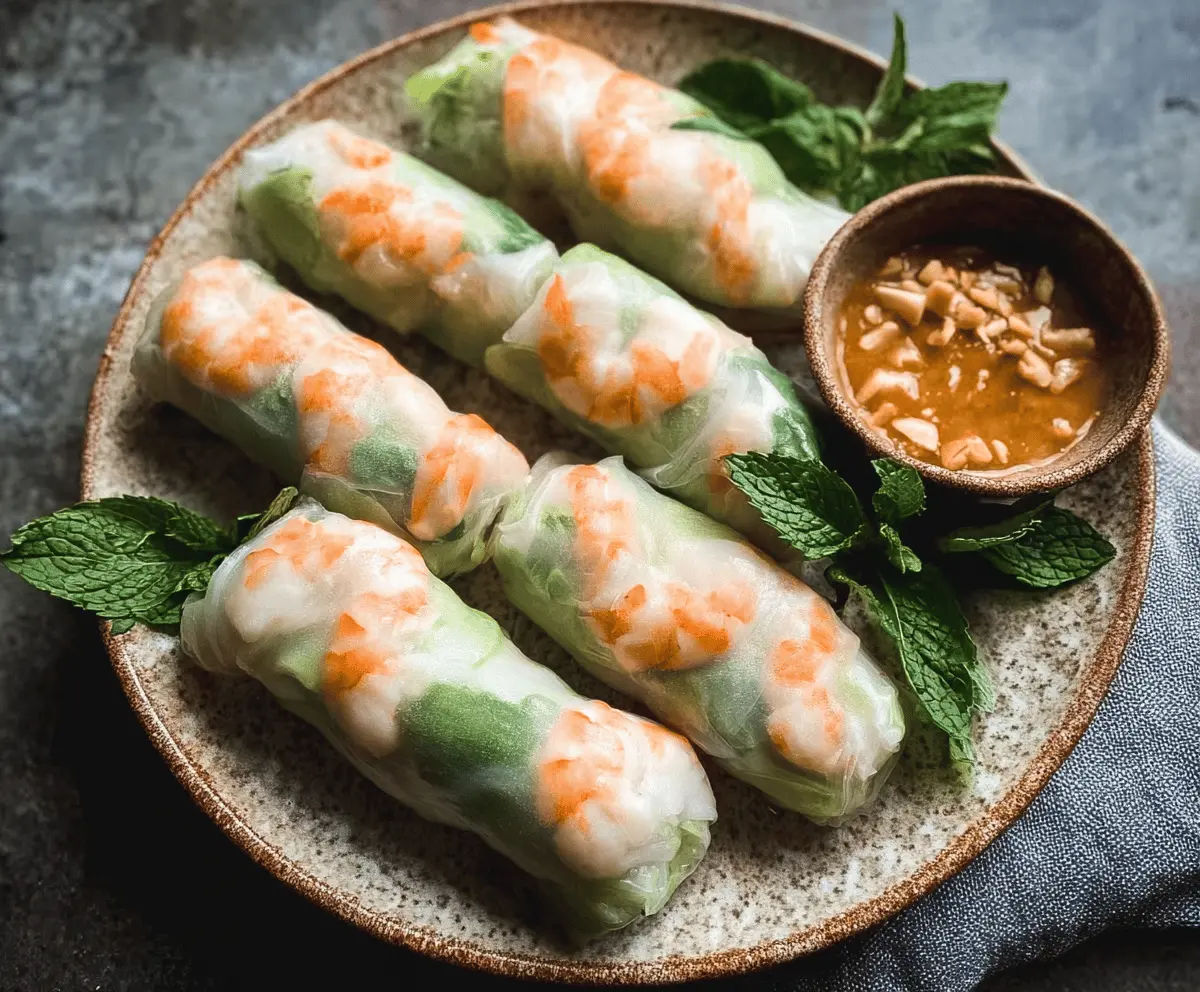 Easy Fresh Summer Spring Rolls Recipe