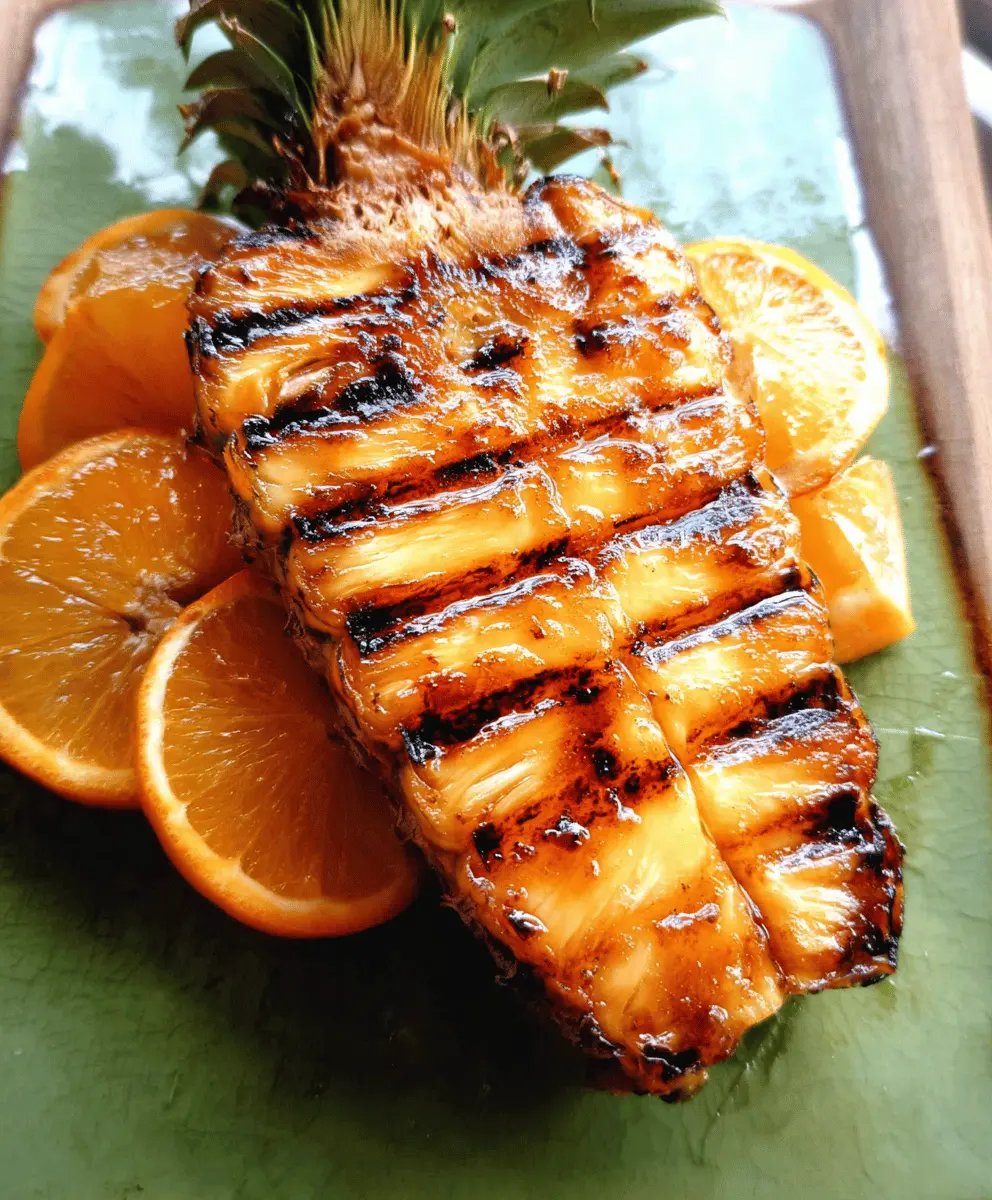 Easy Grilled Pineapple with Brown Sugar Glaze