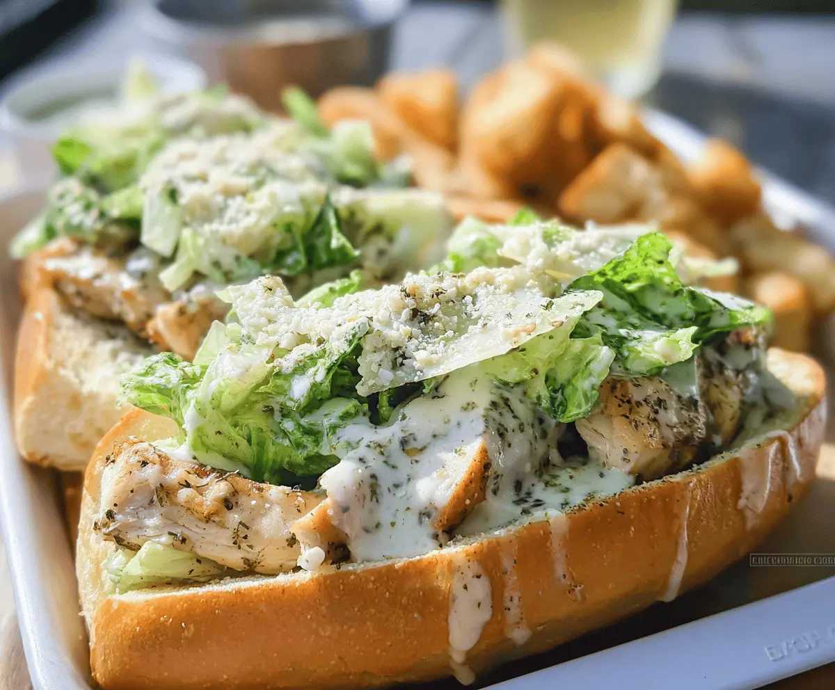 Easy Garlic Bread Chicken Caesar Sandwich Recipe