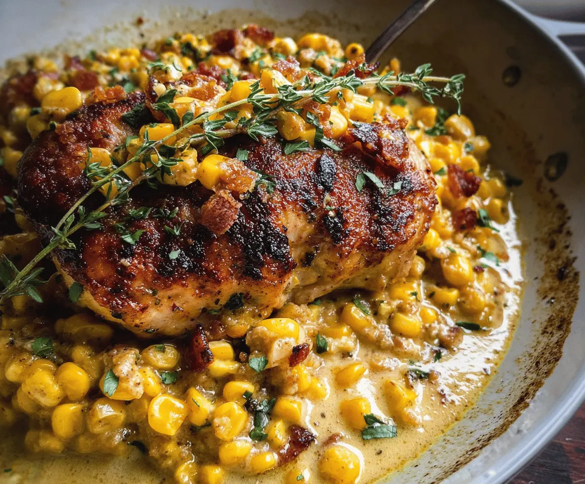 Easy Garlic Butter Creamed Corn Chicken Recipe