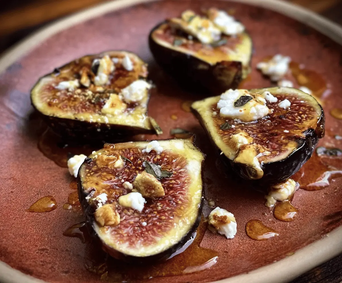 Easy Roasted Figs with Creamy Goat Cheese and Honey