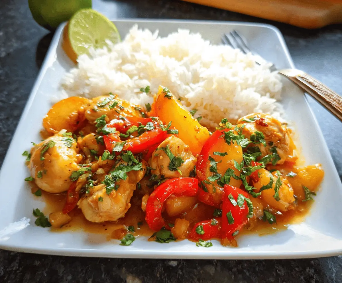Easy Thai Peach Chicken Recipe