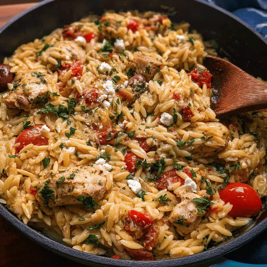 Easy Mediterranean Chicken Orzo Recipe