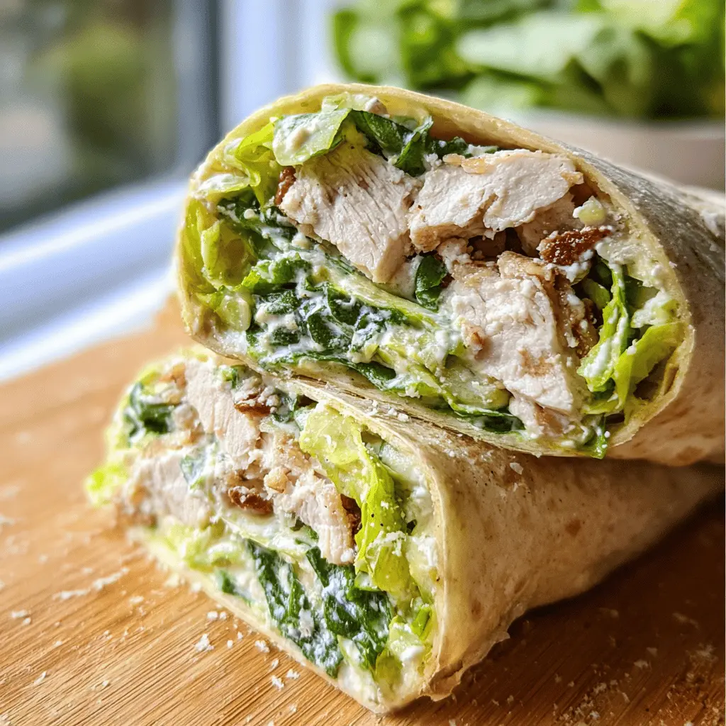 Easy Chicken Caesar Salad Wrap Recipe
