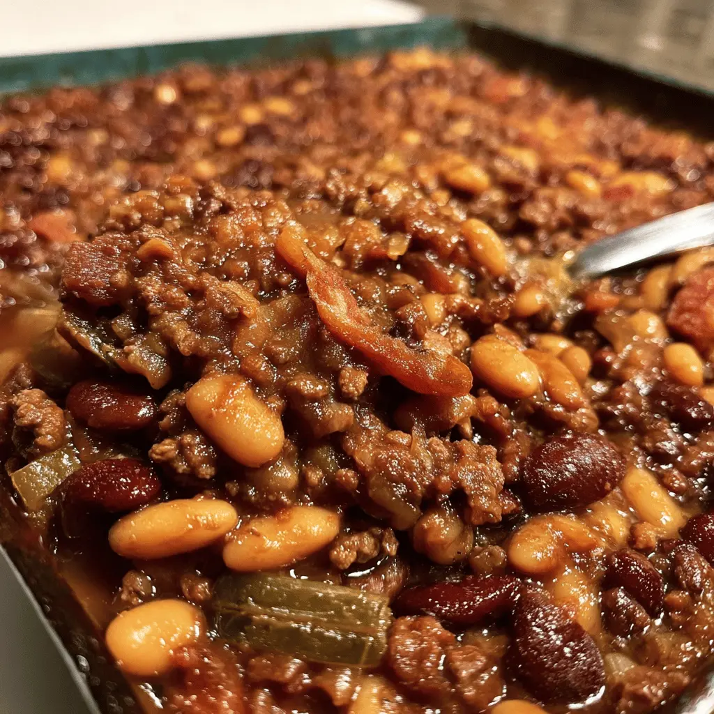 Classic Calico Beans with Ground Beef and Bacon