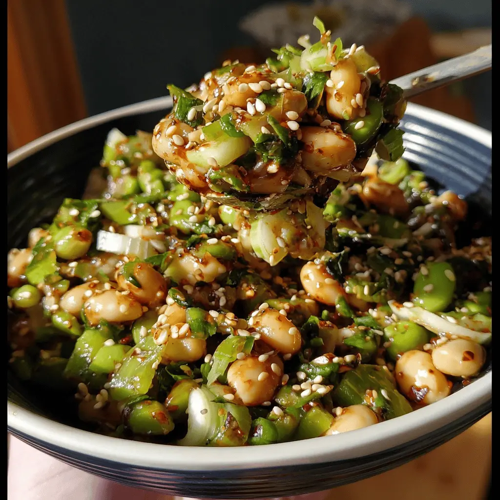 Easy Miso Sesame Bean Salad Recipe