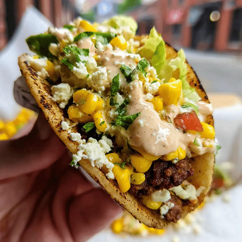 Easy Street Corn Smash Burger Tacos Recipe