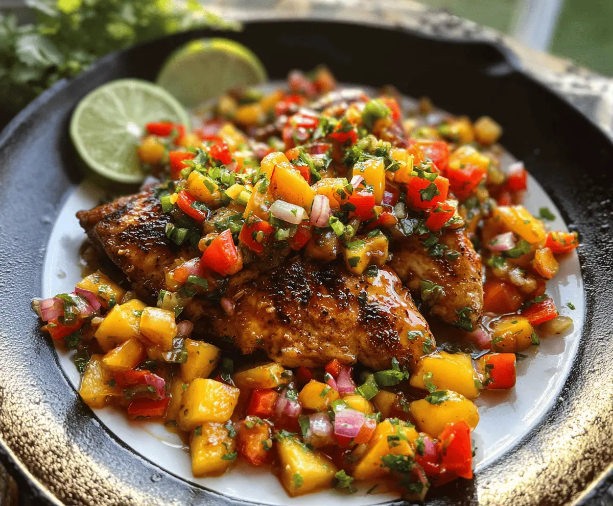Easy Peach Salsa Chicken Recipe