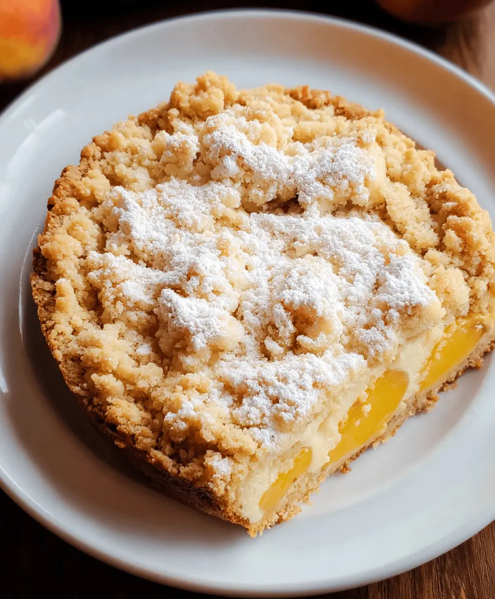 Easy Italian Peach Crumb Cake Recipe
