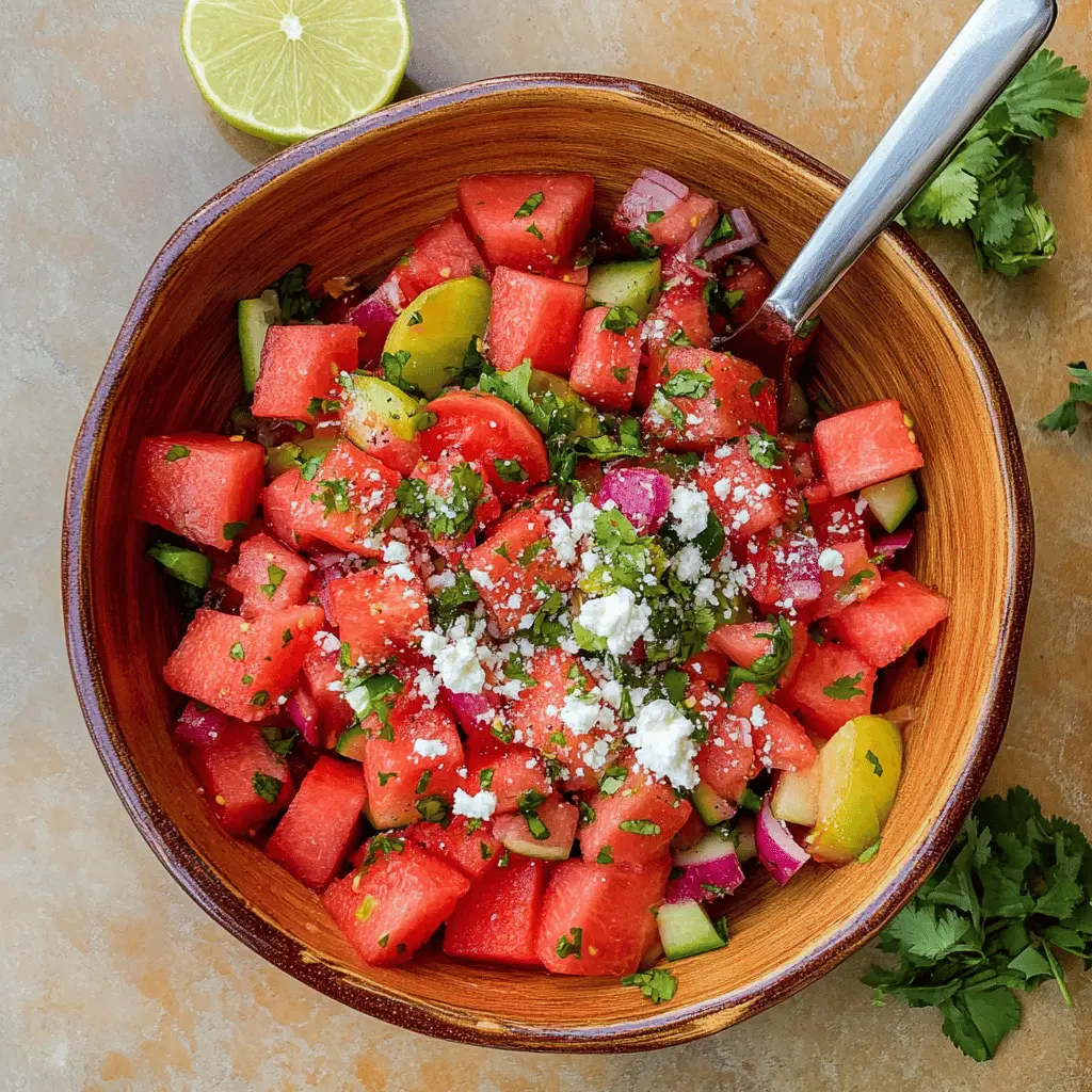 Easy Spicy Watermelon Salad Recipe