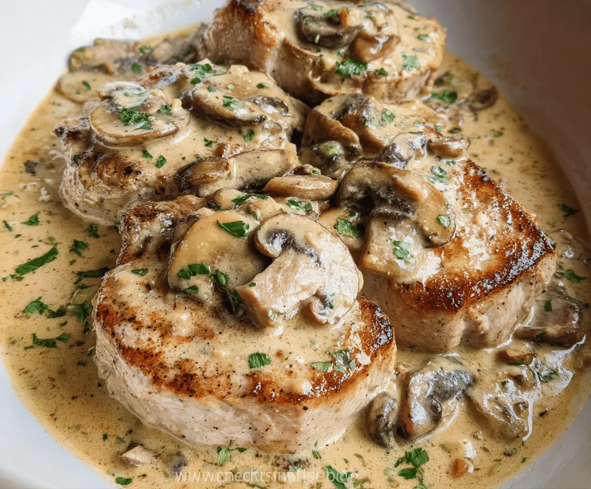 Easy Creamy Mushroom Pork Chops Recipe