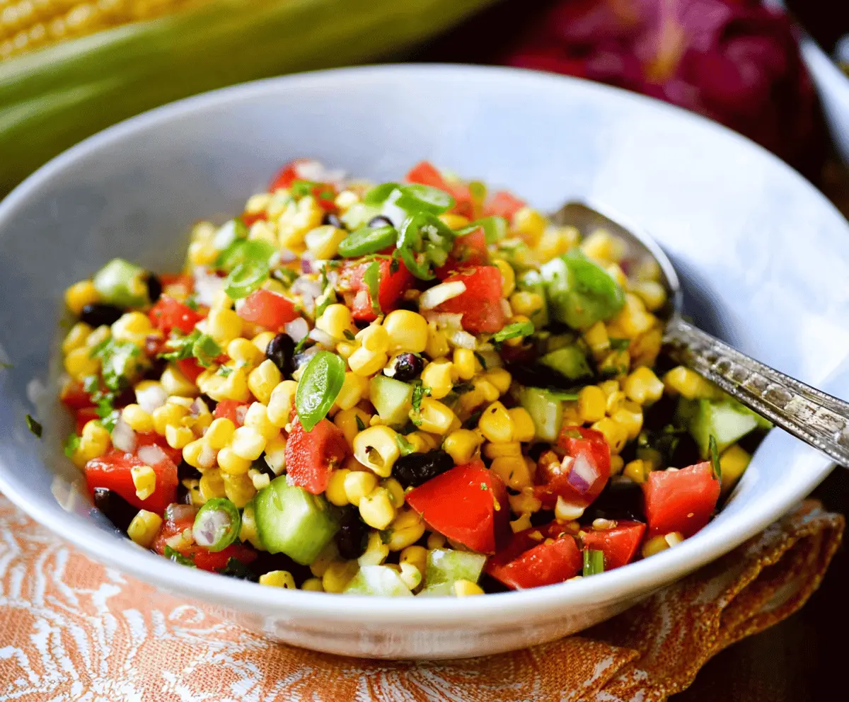 Bright and Zesty Corn Salad Recipe - Easy and Fresh