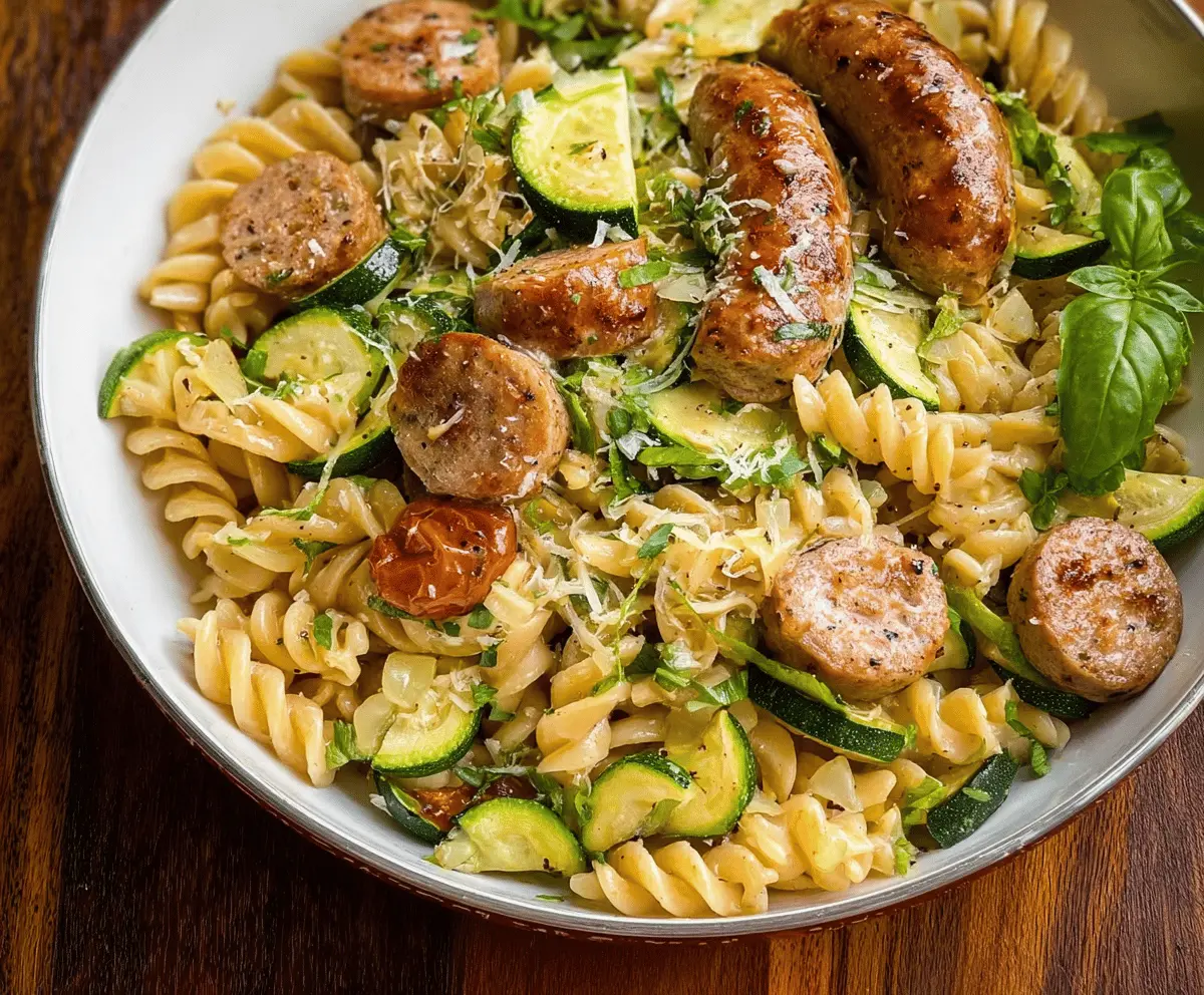 Easy Chicken Sausage Pasta with Zucchini