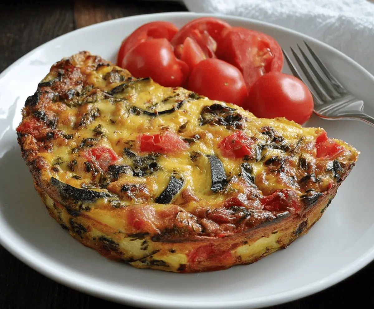 Easy Crustless Quiche with Fresh Summer Veggies