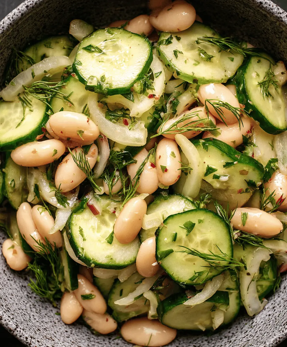 Easy Dilly White Bean and Cucumber Salad