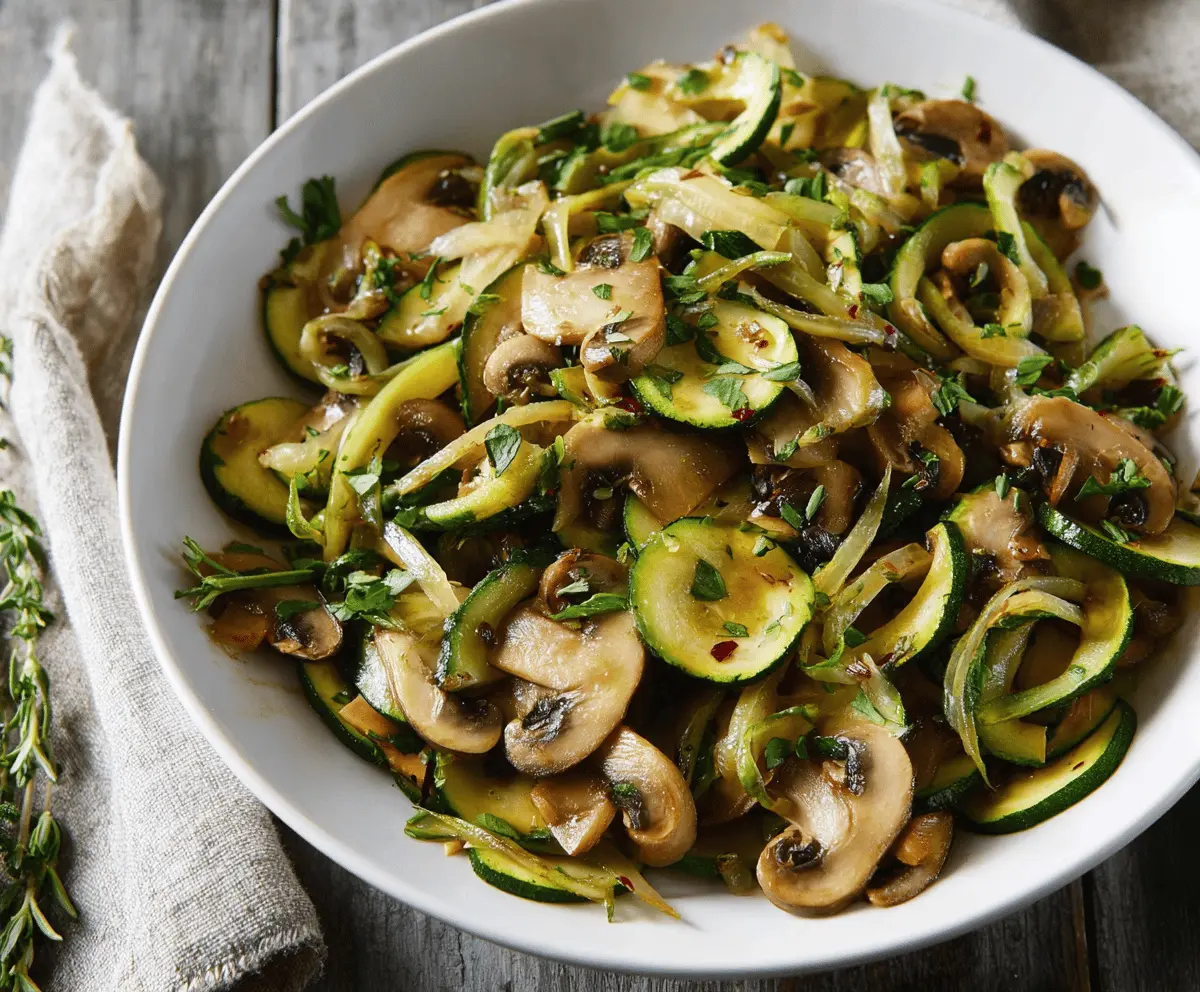 Easy Low-Carb Sautéed Zucchini and Mushrooms