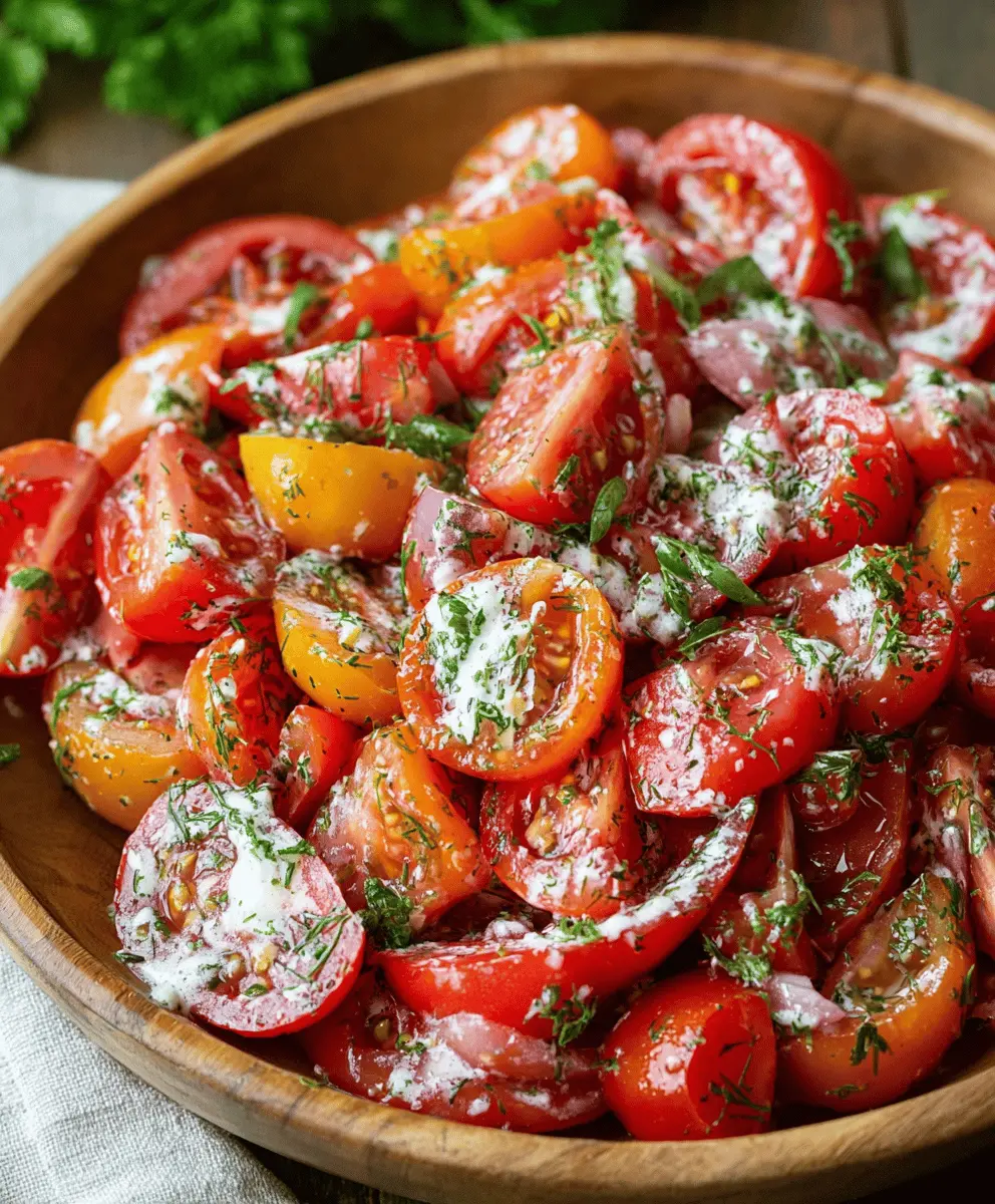 Fresh Tomato Garlic Salad Recipe – Easy & Flavorful