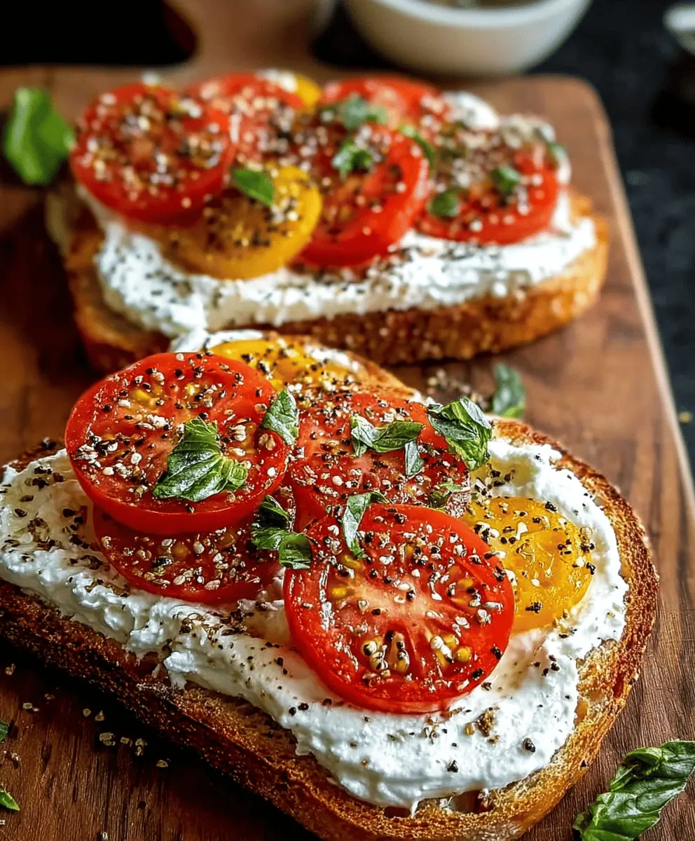 Creamy Ricotta and Fresh Tomato Sourdough Toast