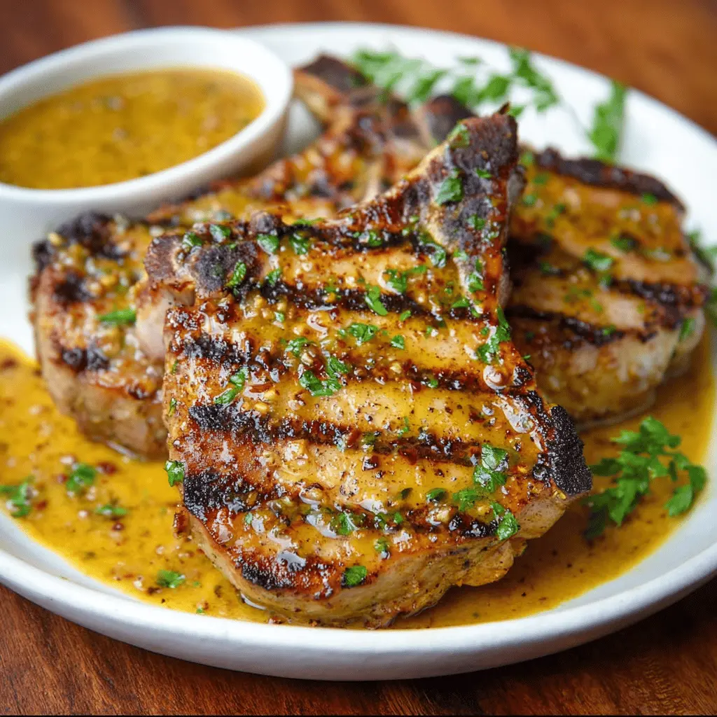 Easy Honey Mustard Grilled Pork Chops Recipe