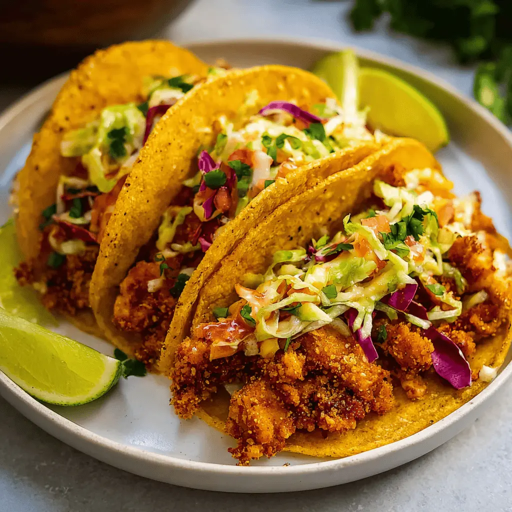 Crispy Chicken Tacos with Easy Homemade Sauce