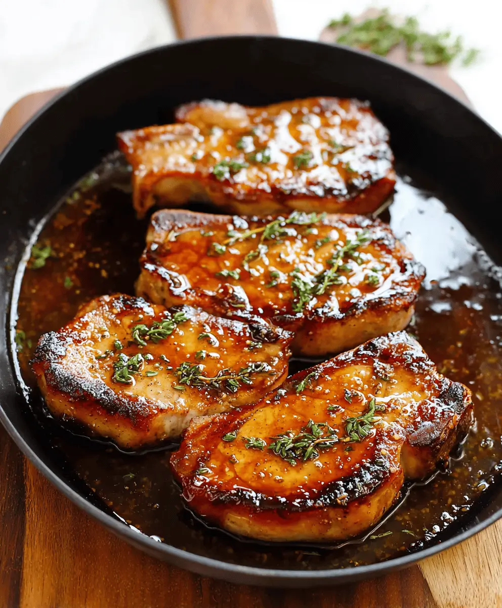 Maple Glazed Pork Chops with Sweet, Sticky Sauce