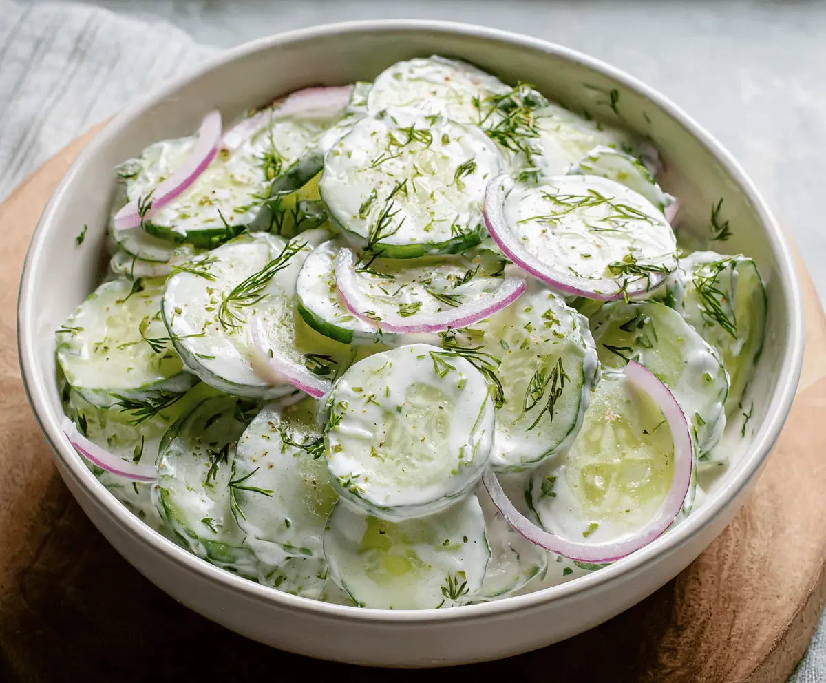 Creamy Cucumber Salad with Fresh Herbs