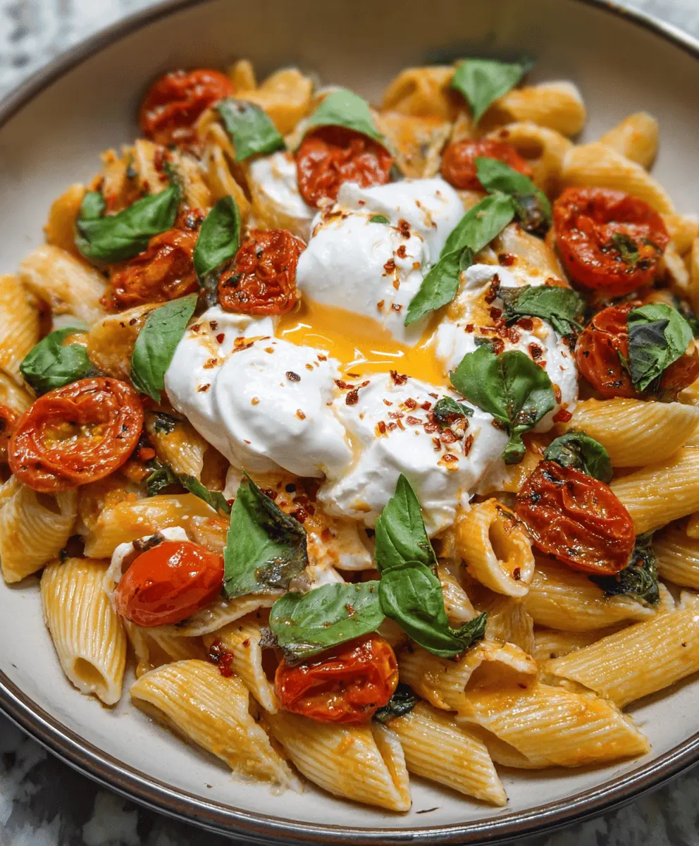 Spicy Tomato Burrata Pasta Recipe