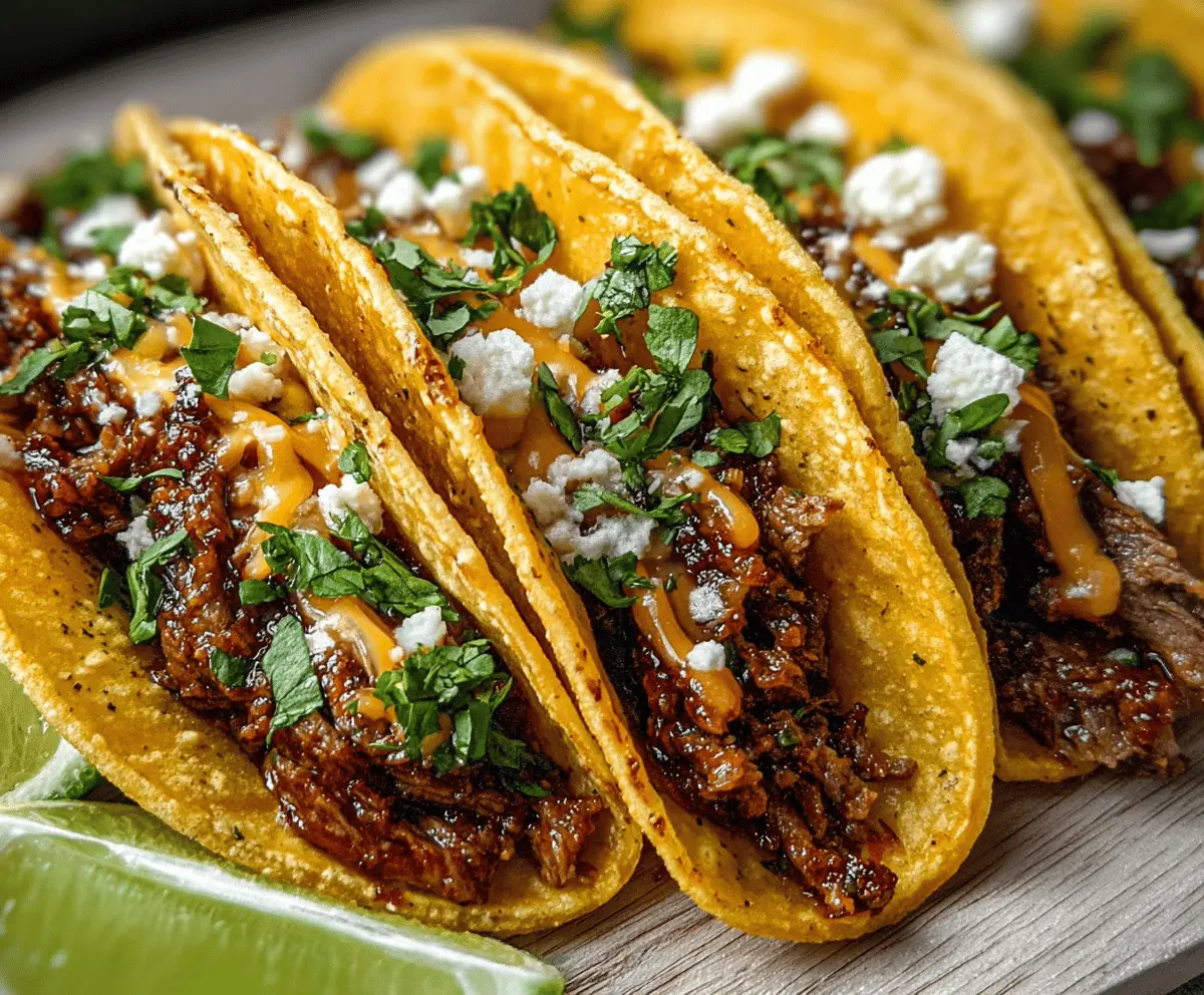 Garlic Butter Honey BBQ Beef Tacos Recipe