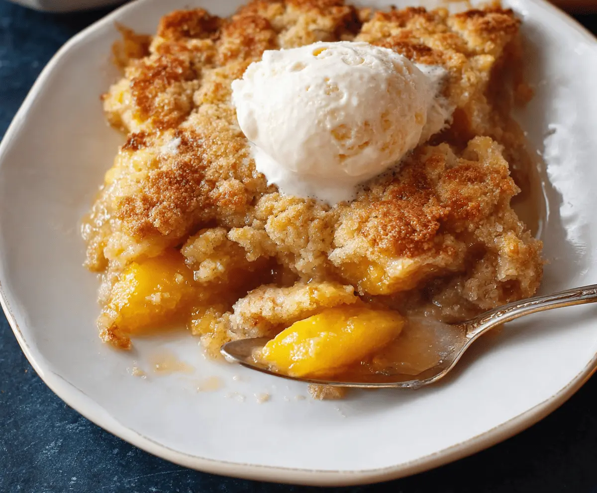 Super Easy Peach Cobbler Recipe for Beginners