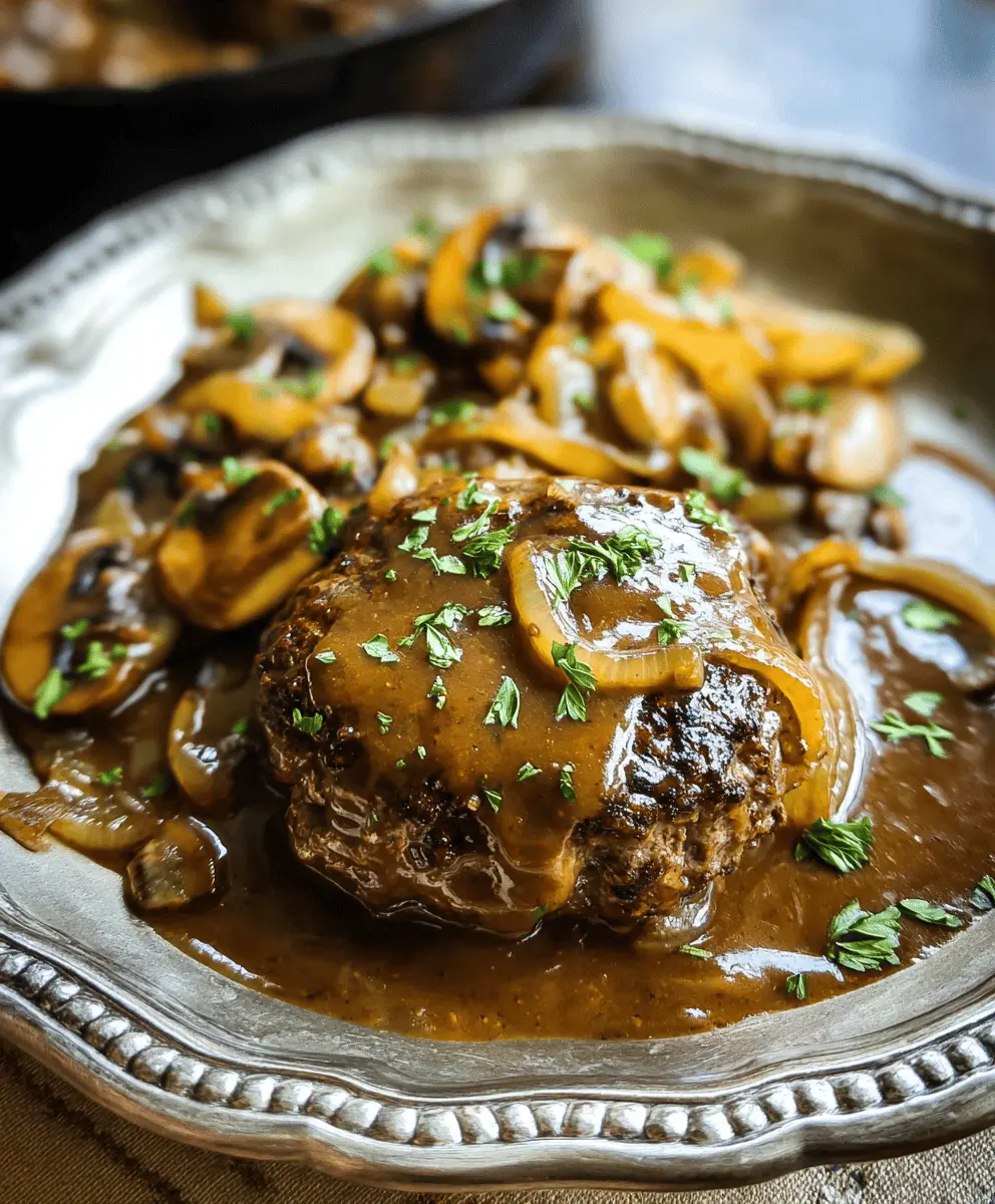 Juicy Hamburger Steak With Savory Onion Gravy