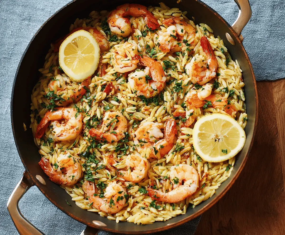 Easy One-Pot Garlic Butter Shrimp and Orzo