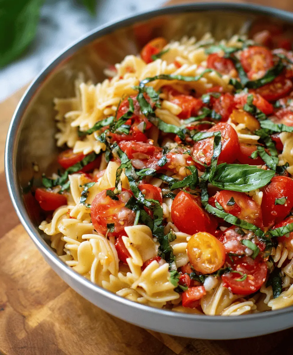 Fresh Bruschetta Pasta Salad Recipe