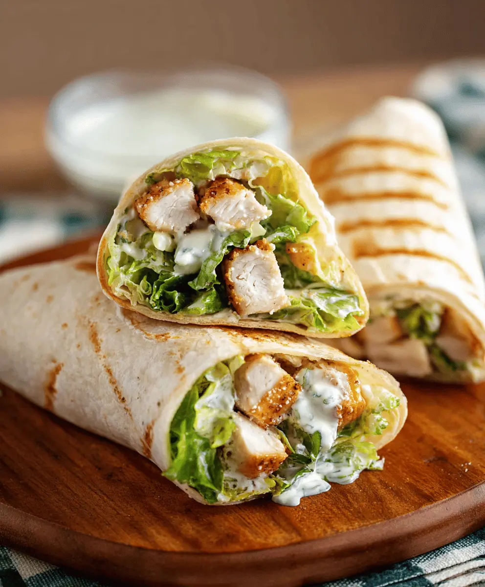 Easy Chicken Caesar Wrap Recipe for Lunch