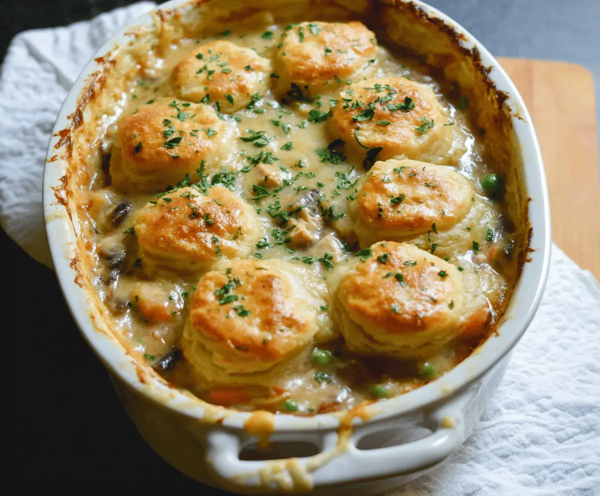 Creamy White Wine Chicken Pot Pie Casserole