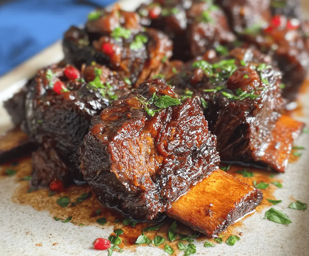Tender Slow Baked Oven Roasted Beef Short Ribs