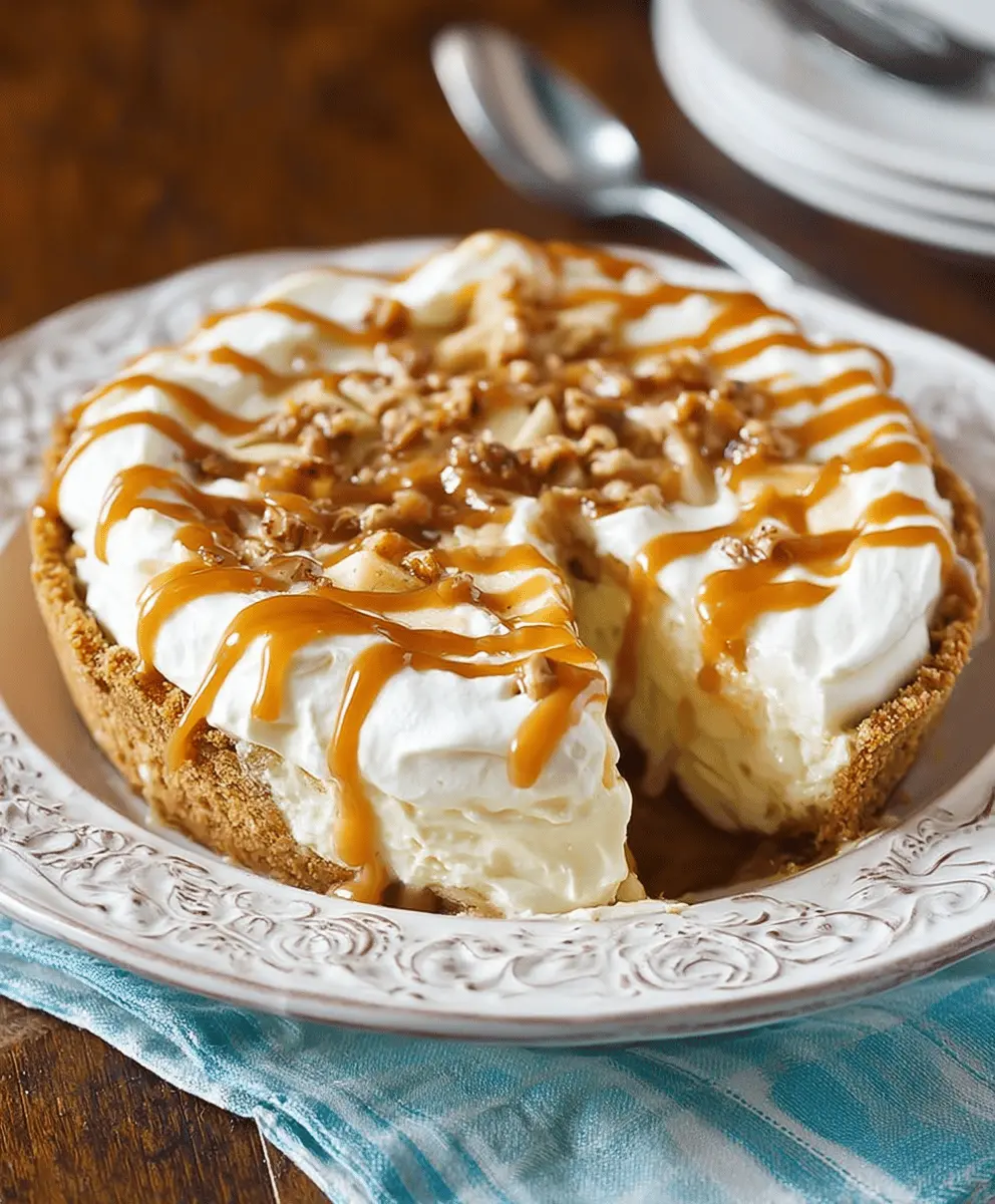 Easy Caramel Apple Cheesecake Pie Recipe