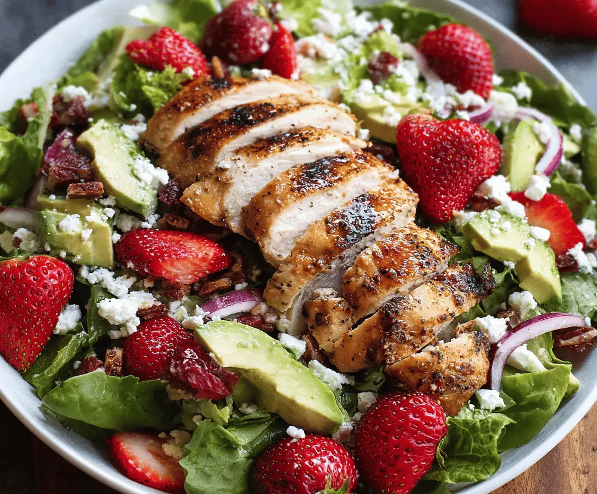 Fresh Grilled Chicken Strawberry Salad Recipe