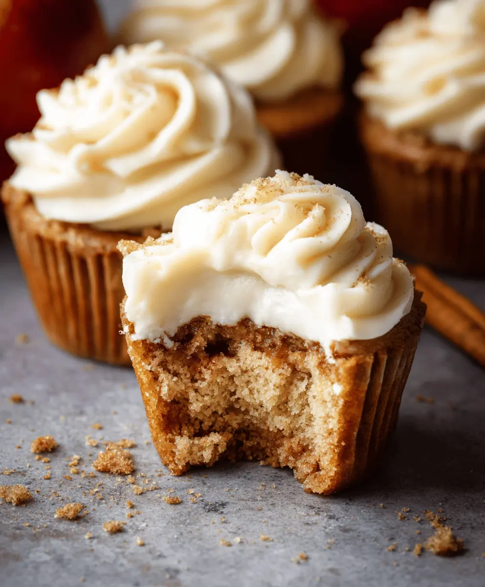 Moist Apple Cupcakes with Cream Cheese Frosting