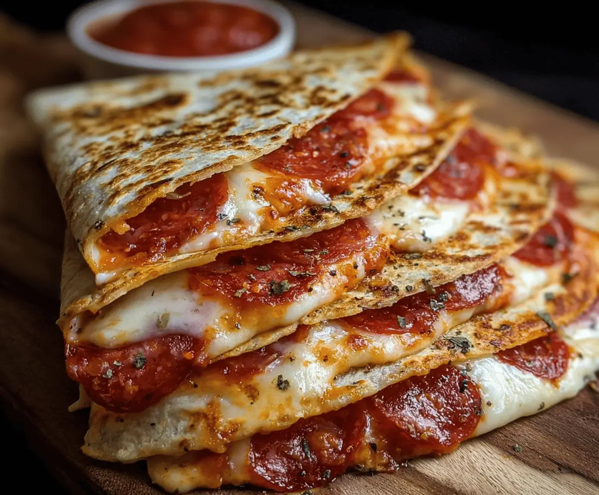 Easy Pepperoni Pizza Quesadillas Recipe