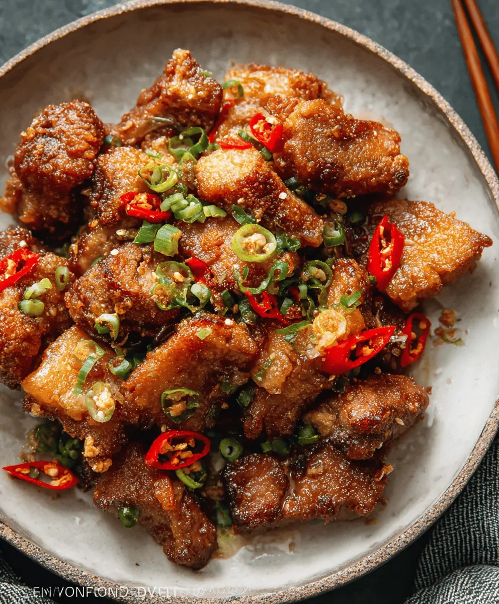 Crispy Salt and Pepper Pork Chop Bites